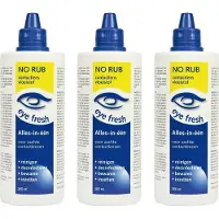 Eye fresh No Rub - Alles-in-één Lenzenvloeistof - 3 x 360 ml - Geen wrijven nodig - voor Zachte contactlenzen - Geschikt voor Gevoelige Ogen