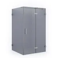 Maxaro Diamond Douchecabine | 110x90 cm Chroom Rookglas Draaideur Rechthoek
