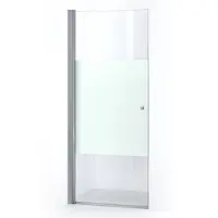 Maxaro Zircon Comfort Douchedeur | 85 cm Chroom Helder met matte strook Pendeldeur