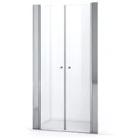 Maxaro Zircon Comfort Douchedeur | 100 cm Chroom Helder glas Pendeldeur