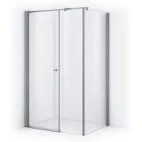 Maxaro Zircon Comfort Douchecabine | 100x90 cm Chroom Helder glas Draaideur Rechthoek