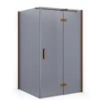 Maxaro Diamond Douchecabine | 120x110 cm Koper Rookglas Draaideur Rechthoek