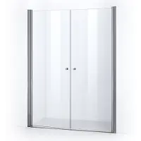 Maxaro Zircon Comfort Douchedeur | 155 cm Chroom Helder glas Pendeldeur