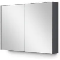 Maxaro Spiegelkast Met Verlichting Modulo 100x70cm Donkergrijs Badkamer Spiegelkast | Spiegelkast Badkamer | Spiegelkast met Verlichting