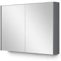 Maxaro Spiegelkast Met Verlichting Modulo 100x70cm Middengrijs Badkamer Spiegelkast | Spiegelkast Badkamer | Spiegelkast met Verlichting