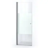 Maxaro Zircon Comfort Douchedeur | 75 cm Chroom Helder met matte strook Pendeldeur