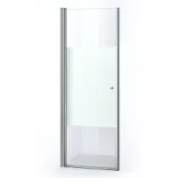 Maxaro Zircon Comfort Douchedeur | 80 cm Chroom Helder met matte strook Draaideur