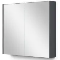 Maxaro Spiegelkast Met Verlichting Modulo 80x70cm Donkergrijs Badkamer Spiegelkast | Spiegelkast Badkamer | Spiegelkast met Verlichting