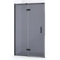Maxaro Diamond Douchedeur | 120 cm Mat zwart Rookglas Draaideur | Douchedeur | Douchedeur Draaibaar | Douchedeur op maat