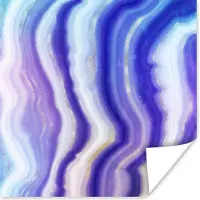 PosterMonkey Poster Neon - Agaat steen - Abstract - 100x100 cm XXL