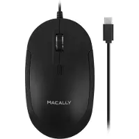 Macally UCDYNAMOUSE-B Optische bedrade USB-C-muis met stille klik - Zwart