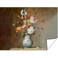 PosterMonkey Poster Oude meesters - Bloemen - Balthasar van der Ast - 120x90 cm