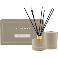Ted Sparks Tonka & Pepper Candle & Diffuser | 100 ml + 100 gr | Set 2 st