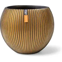 Capi Europe Capi Vaas bol groove d29h25cm zwart/goud
