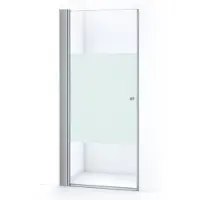 Maxaro Zircon Comfort Douchedeur | 95 cm Chroom Helder met matte strook Draaideur