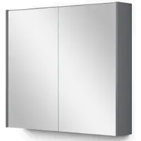 Maxaro Spiegelkast Met Verlichting Modulo 80x70cm Middengrijs Badkamer Spiegelkast | Spiegelkast Badkamer | Spiegelkast met Verlichting