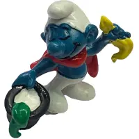 Schleich smurf - Goochelaar / ilusionist - met hoge hoed - De Smurfen - 20114
