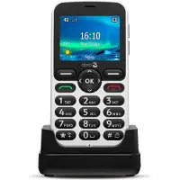Doro 5860 4G LTE GSM mobiele telefoon voor SLECHTHORENDEN - (+35 dB) - wit