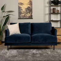 Livin24 Velvet bank 2,5-zits Denver blauw