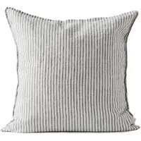 Tell Me More Washed linen kussenhoes 50 x 50 cm. Grey-white
