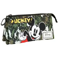 KARACTERMANIA Triple Pocket Pencil Case Surprise Mickey Mouse Disney Groen Man
