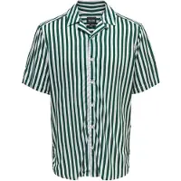 Only & Sons Overhemd 'Wayne' donkergroen / wit