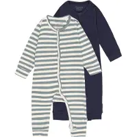 Minymo Rompertje/body navy / royal blue/koningsblauw / wit