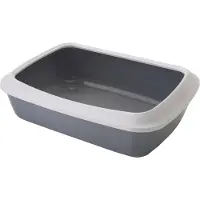 Savic Iriz Open - Kattenbak - Incl. Rand - Grijs - 50x37x14 cm