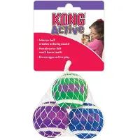 Kong Tennis Ball With Bells - Kattenspeelgoed - 4x4x4 cm Assorti