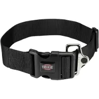 Trixie halsband hond premium zwart 55-80x5 cm