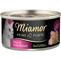 Miamor Feine Filets Naturell Tuna&amp;Crab 24x80g