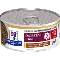 Hill's Pet Nutrition Prescription Diet Hondenvoer Nat i/d Stress Digestive Care Stoofpotje Kip & Groenten 24 x 156 gr