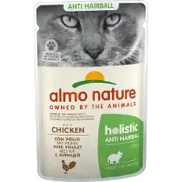 Almo Nature Cat Anti-Hairball Kattenvoer - Maaltijdzakje - Kip