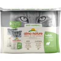 Almo Nature 10x Kattenvoer Nat Anti-haarbal Kabeljauw & Kip 6 X 70 Gr