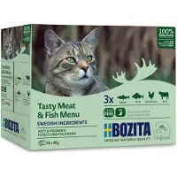 Bozita vlees & vis in gelei multipack natvoer kat 2 trays (24 x 85 g)