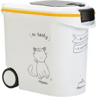 Curver Voedselcontainer Kat - 35L- 12KG - 28x49x43cm - Wit/Geel/Zwart