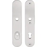 Formani Basics LBSM-50KT massieve veiligheidsschilden met kerntrekbeveiliging kruk/kruk SKG*** PC55 - PVD mat RVS