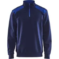 Blakläder Sweatshirt bicolour met halve rits 33531158 | Marineblauw/Korenblauw | Maat S - 7330509456057