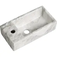 Guido Gusto Fontein Mia 40.5x20x10.5cm marmerlook wit grijs links