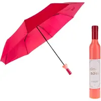 Out of the blue Vouwparaplu Rose Wijnfles Ø90cm Rood rood Polyester Paraplu
