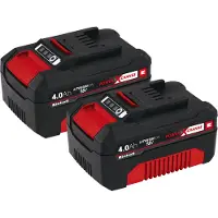 Einhell Twinpack 4.0 Ah Accu - Power X-Change - 18 V/Li-Ion - 2x 4.0 Ah accu - Max. vermogen: 900 W - Active Accu Management Systeem