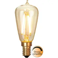 Globen Lighting Druppel-Edison lamp - E14 - 1.9W - Super Warm Wit <2200K - Dimbaar - Filament - Rookglas