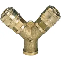 Einhell Luchtdrukverdeler met 2 snelkoppelingen 3/8" binnendraad