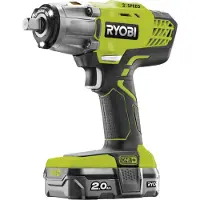 Ryobi ONE+ 18V slagmoersleutel – 3 standen – 1/2"-vierkant aandrijving + 2Ah-accu, tas en 1/4"-adapter – R18IW3-120S