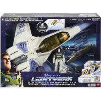 Mattel Disney en Pixar Lightyear Vliegtuig & Figuur Speelgoed, 20-in XL-15 Ruimteschip met 5-in Buzz Figuur