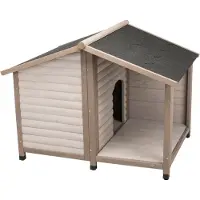 Trixie Hondenhok Lodge Met Terras M 130xL100xH105cm, grijs Hond