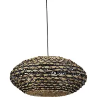 Light & Living Hanglamp Ø60x29,5 cm TRIPOLI rotan naturel+zwart