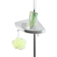 Wenko Telescopische douchehoek Premium - aluminium - 3 plateaus
