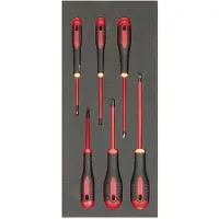 Bahco Foaminlay Fit&Go 1/3 met schroevendraaiers | ERGO | geïsoleerd | gleuf en Phillips - 6-delig - FF1E1010