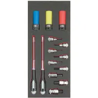 Bahco Foaminlay Fit&Go 1/3 met schroevendraaierdopsleutels 1/2" en slagdoppen 1/2" - 14-delig - FF1E2210